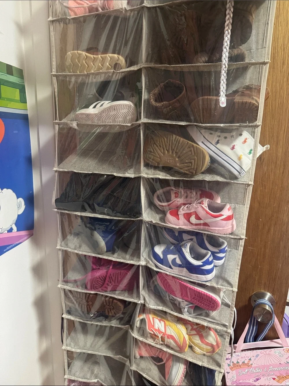 Nike Hanging Over-the-Door Shoe Organizer in Gray